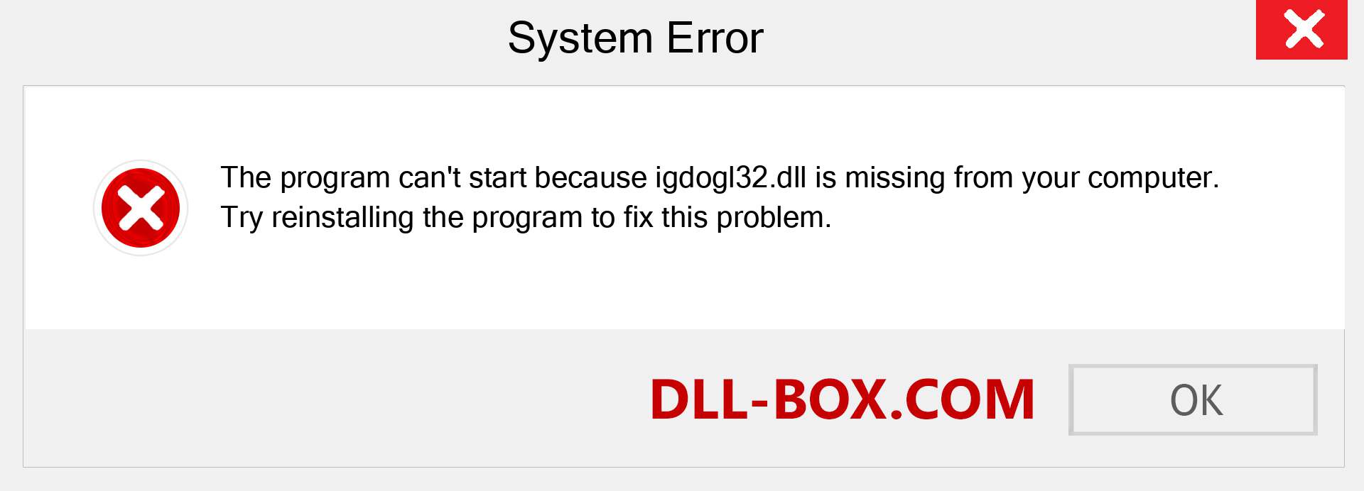  igdogl32.dll file is missing?. Download for Windows 7, 8, 10 - Fix  igdogl32 dll Missing Error on Windows, photos, images